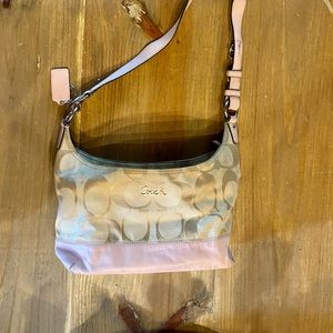 Coach purse, pink leather.